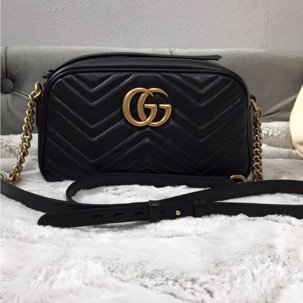 GG Marmont Small Matelassé Shoulder Bag